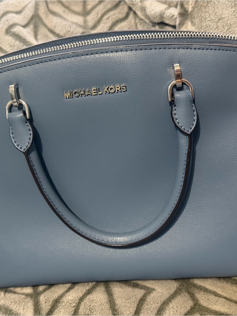 MICHAEL KORS Powder Blue Dome Satchel